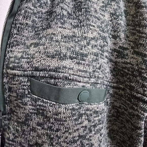 Eddie Bauer Mens Sweater Fleece Palm Heather 1/4 Zip - Picture 3 of 10